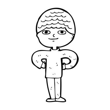 karikatür gururlu adam