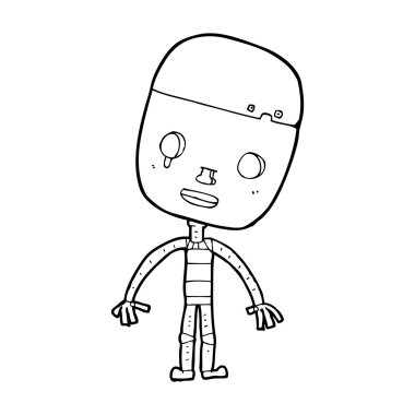 üzgün çizgi film robot