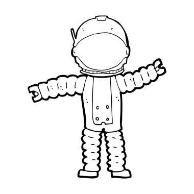 karikatür astronot