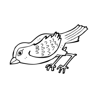 karikatür Bahçe kuş