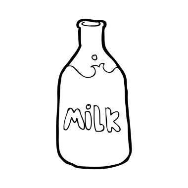 çizgi film şişe süt