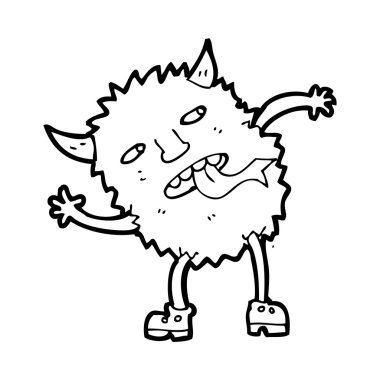 komik karikatür canavar