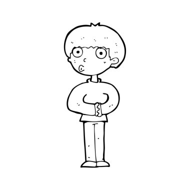 karikatür meraklı adam