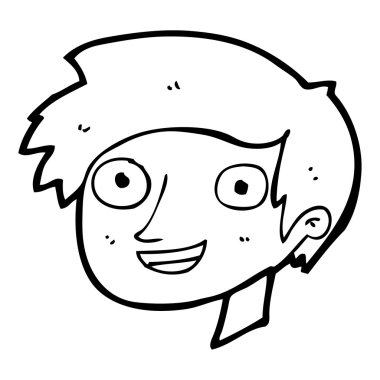 çizgi film mutlu çocuk yüzü