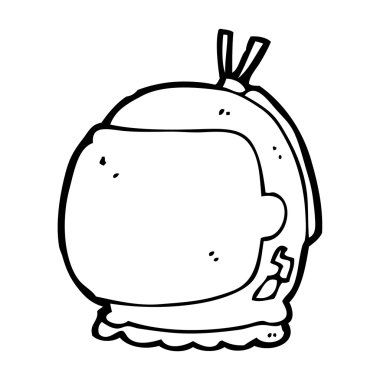 karikatür astronot kask