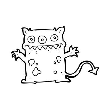 küçük canavar cartoon