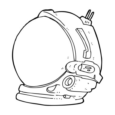 karikatür astronot kask