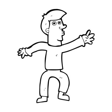 adam ulaşan karikatür