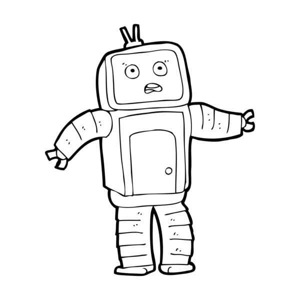 Cartoon grappige robot — Stockvector