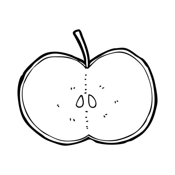 Kreslený nakrájené jablko — Stockový vektor