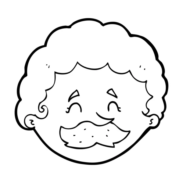 Homem dos desenhos animados com bigode — Vetor de Stock