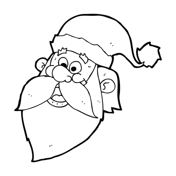 Cartoon jolly santa claus face — Stock Vector