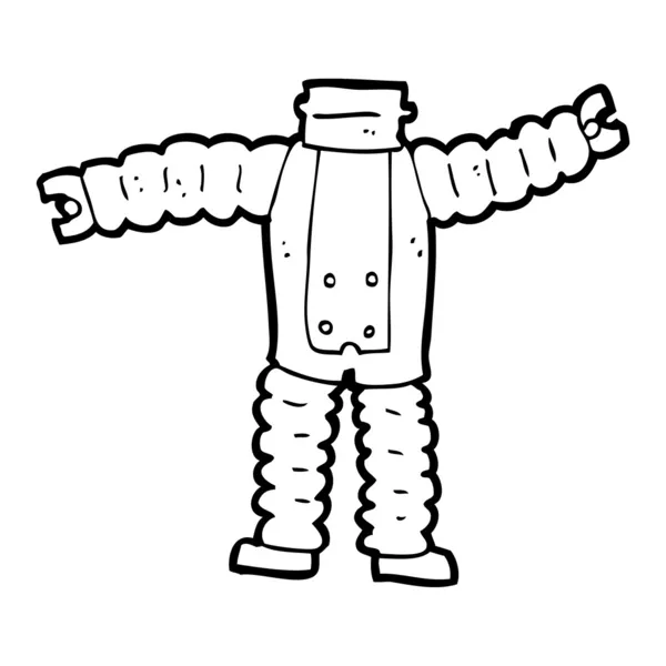 Cartoon robot corpo — Vettoriale Stock