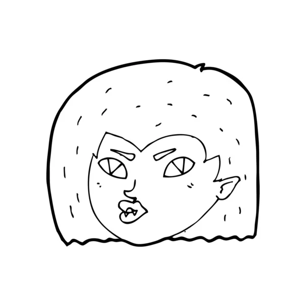 Cara de vampiro de dibujos animados — Vector de stock