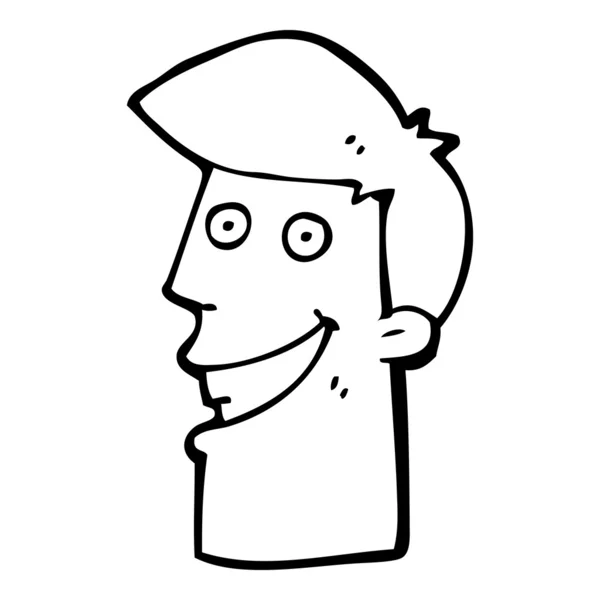 Cartoon Grijnzende man — Stockvector