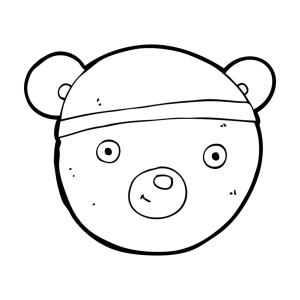 Cartoon teddy bear head — Stock Vector