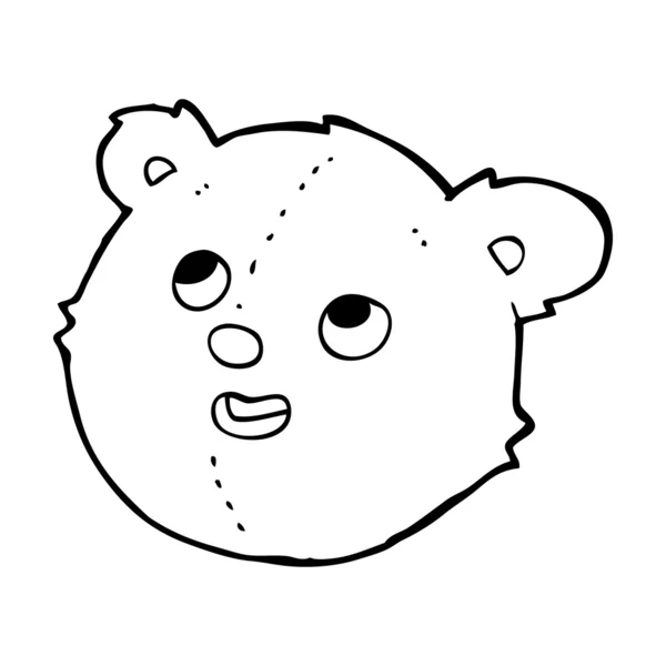 Cartone animato orsacchiotto testa — Vettoriale Stock
