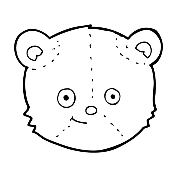 Cartoon teddy bear head — Stock Vector