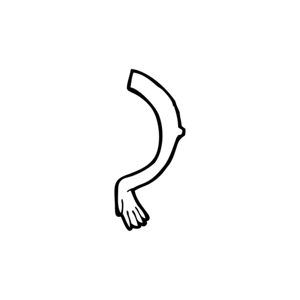 Kreslený rameno — Stockový vektor