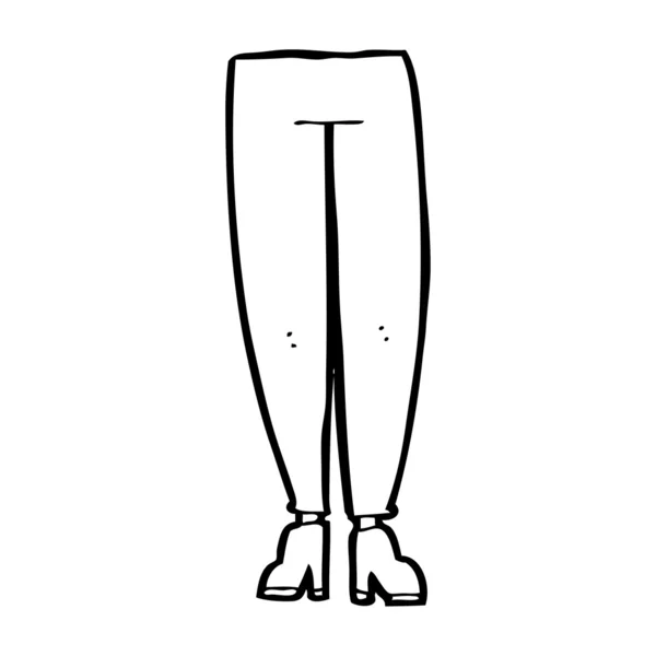 Dessins animés jambes féminines — Image vectorielle