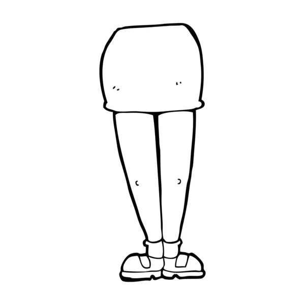 卡通女性双腿 — 图库矢量图片