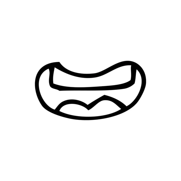 Desenhos animados símbolo da boca feliz — Vetor de Stock