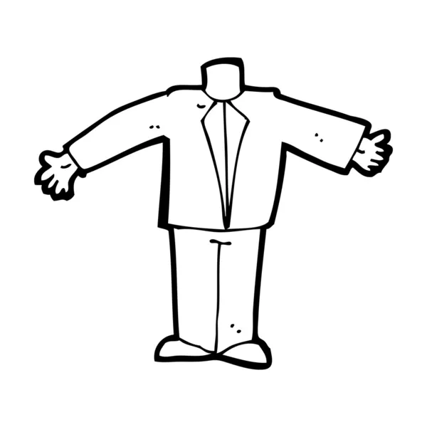 Tecknad kropp i kostym (blanda och matcha tecknad film eller lägga till egna bilder) — Stock vektor