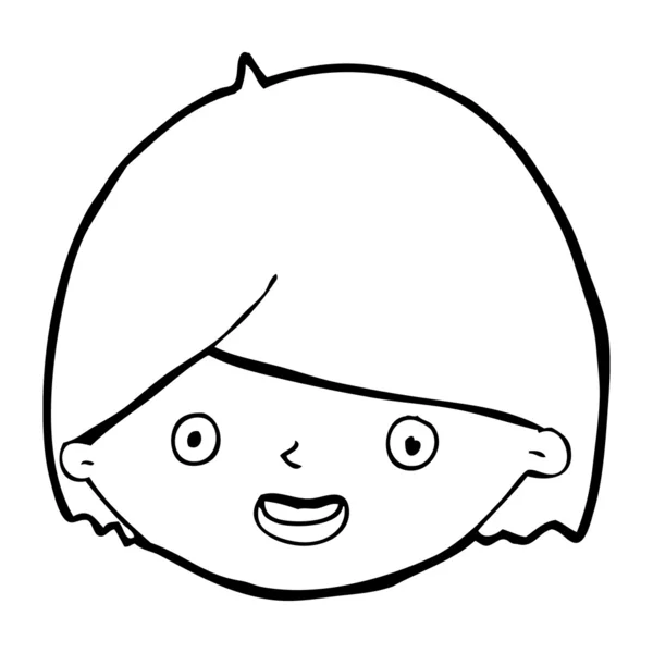 Χαρούμενο πρόσωπο κινουμένων σχεδίων — Διανυσματικό Αρχείο