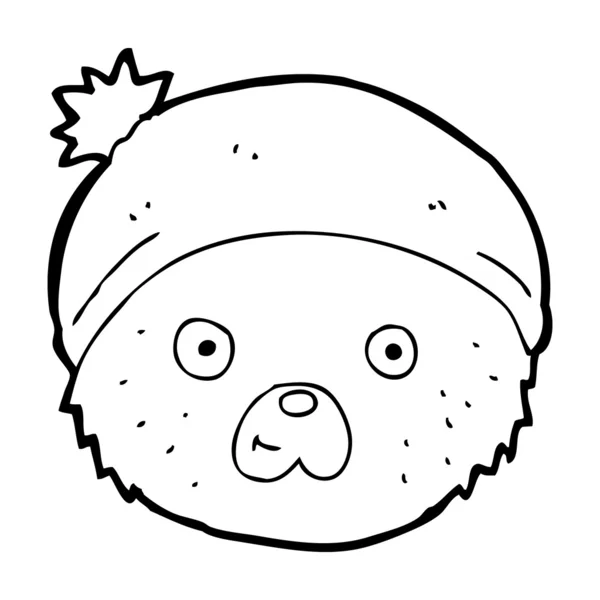 Cartone animato orsacchiotto faccia — Vettoriale Stock