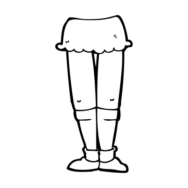 Dessins animés jambes féminines — Image vectorielle