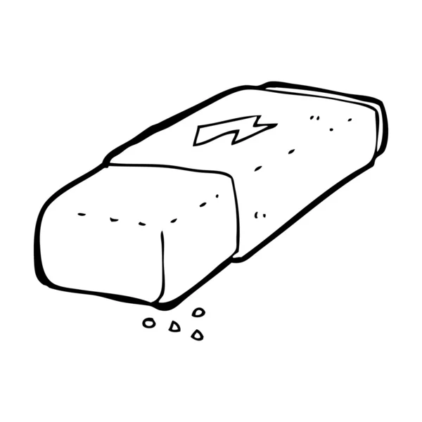 Lápis de desenho animado borracha —  Vetores de Stock