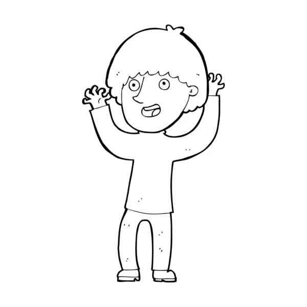 Dibujos animados feliz chico riendo — Archivo Imágenes Vectoriales