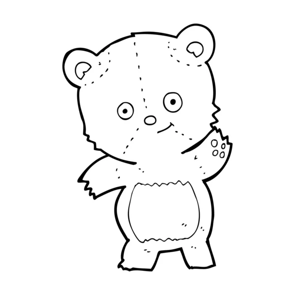 Ours en peluche dessin animé — Image vectorielle