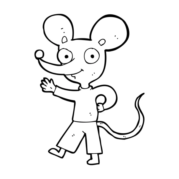 Cartoon wuivende muis — Stockvector