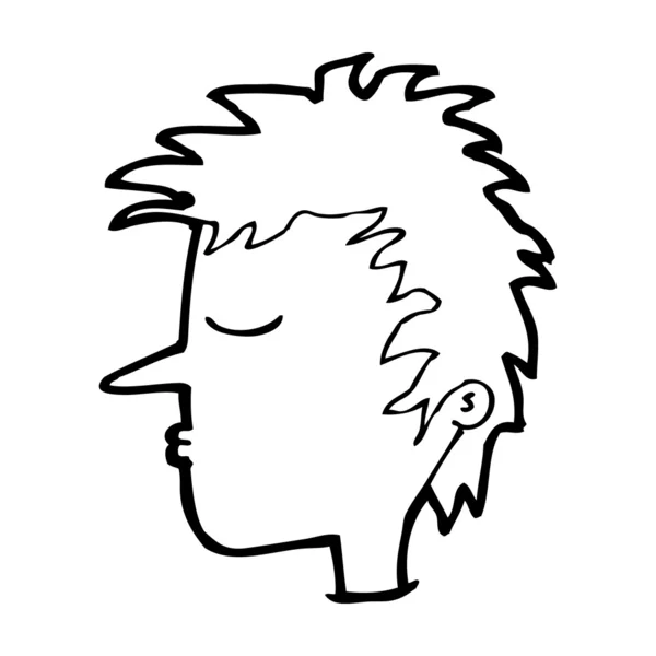 Cartoon mannelijke gezicht — Stockvector