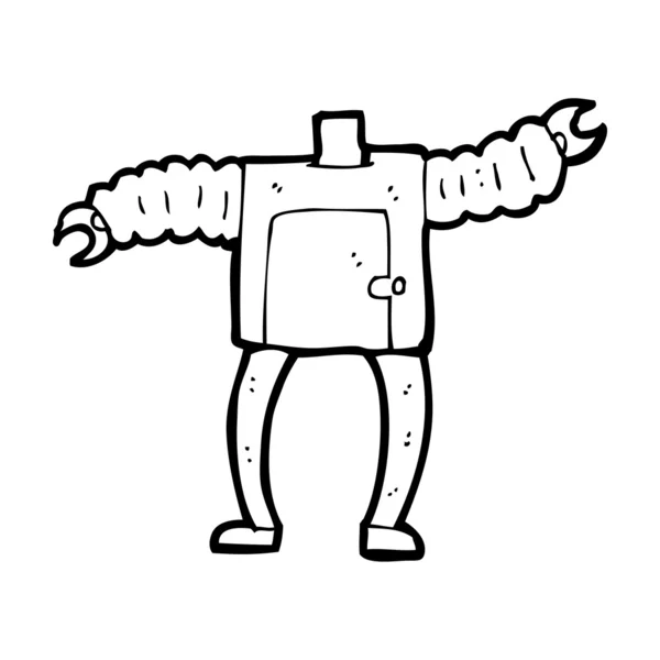 漫画ロボット本体 — ストックベクタ