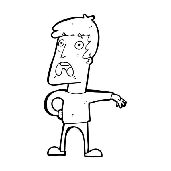 Cartoon klagende man — Stockvector