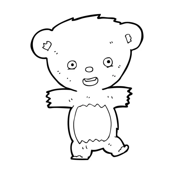 Ours en peluche dessin animé — Image vectorielle