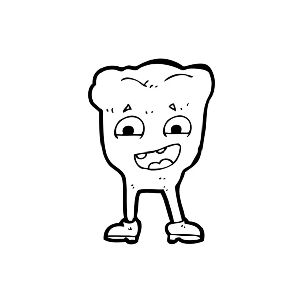 Desenhos animados dente feliz — Vetor de Stock
