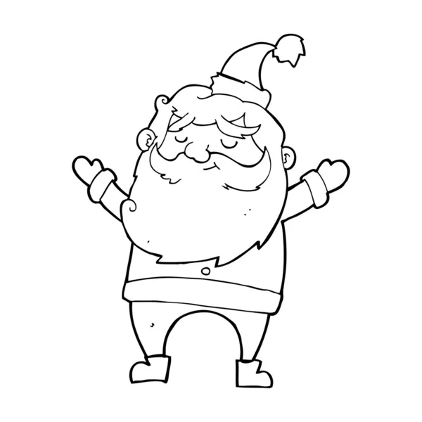 만화 행복 한 산타 클라우스 — 스톡 벡터