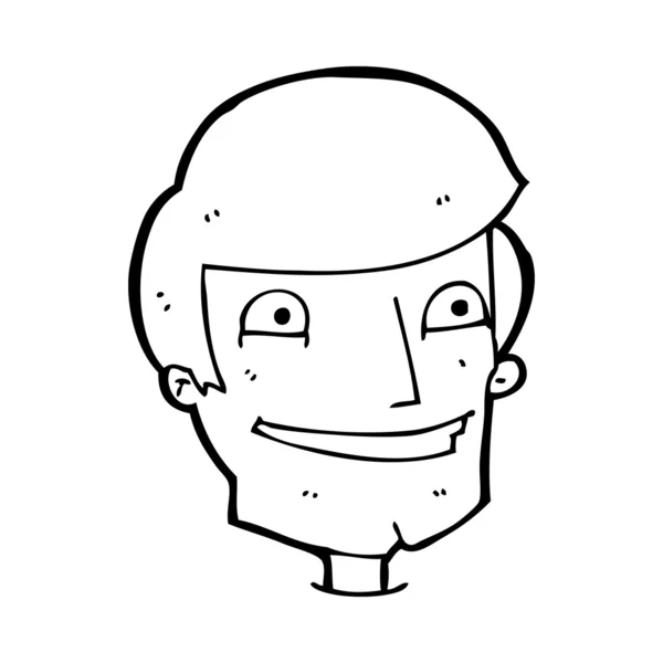 Dessin animé sourire homme — Image vectorielle