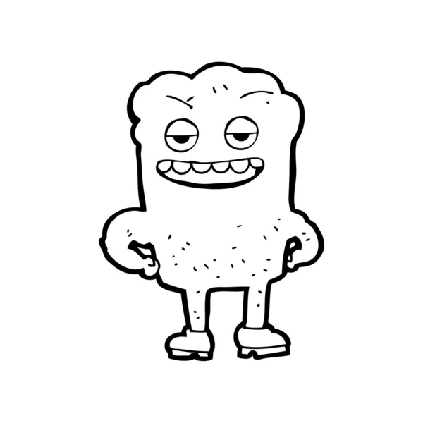 漫画の歯を見てスモッグ — ストックベクタ