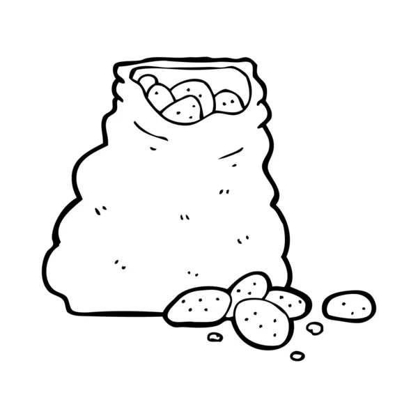 ジャガイモの袋 — ストックベクタ