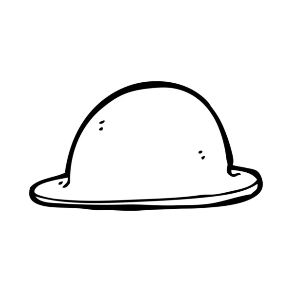 Desenho animado velho bowler chapéu —  Vetores de Stock