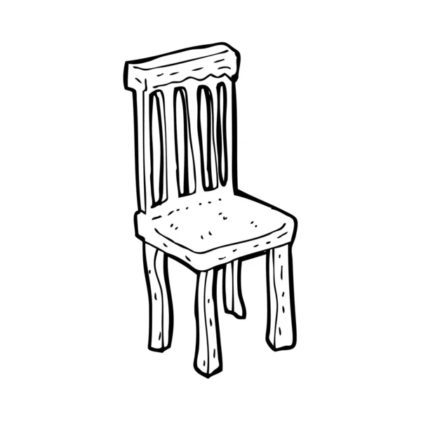 Dessin animé vieille chaise en bois — Image vectorielle