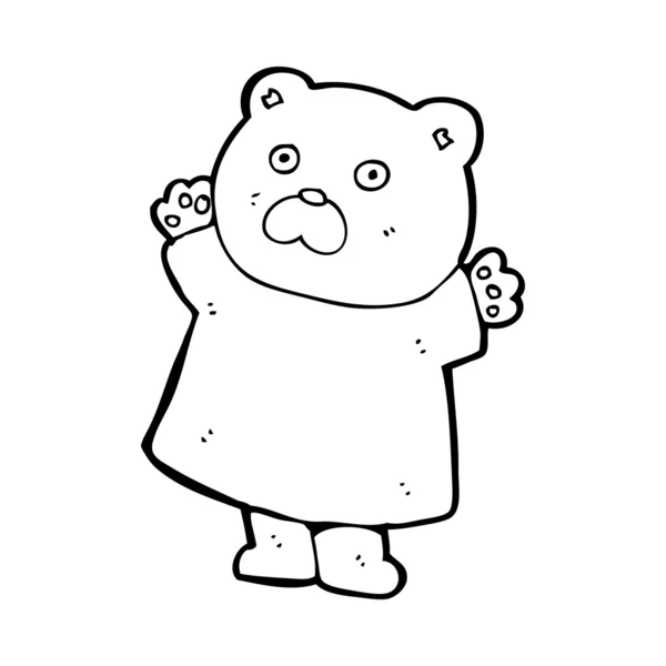 Divertido oso de dibujos animados — Vector de stock