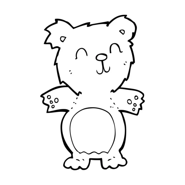 Dessin animé ours en peluche mignon — Image vectorielle