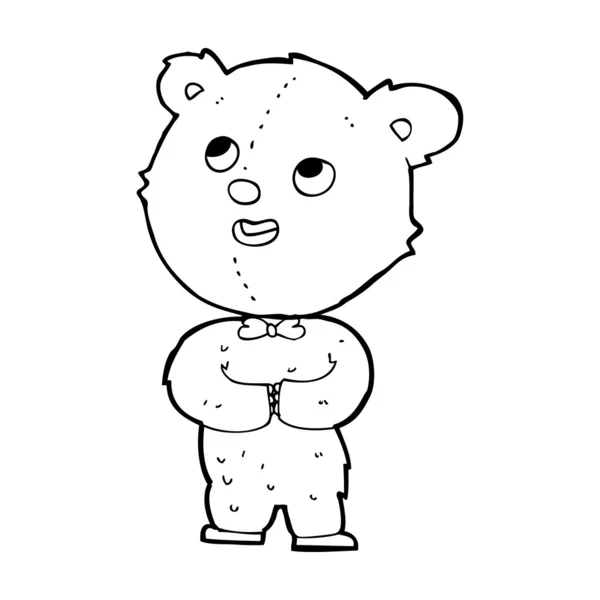 Dibujos animados lindo oso de peluche — Archivo Imágenes Vectoriales