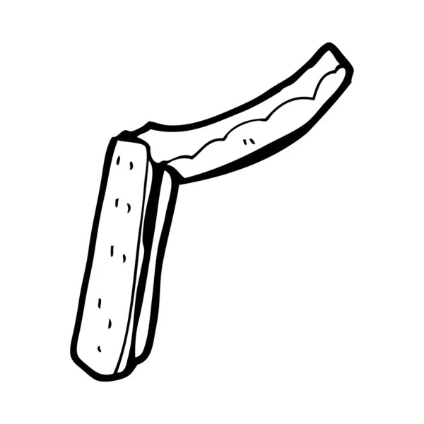Karikatür katlanır tıraş bıçağı — Stok Vektör
