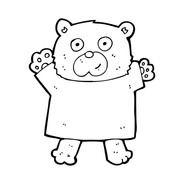 Cartoon schattig teddybeer — Stockvector